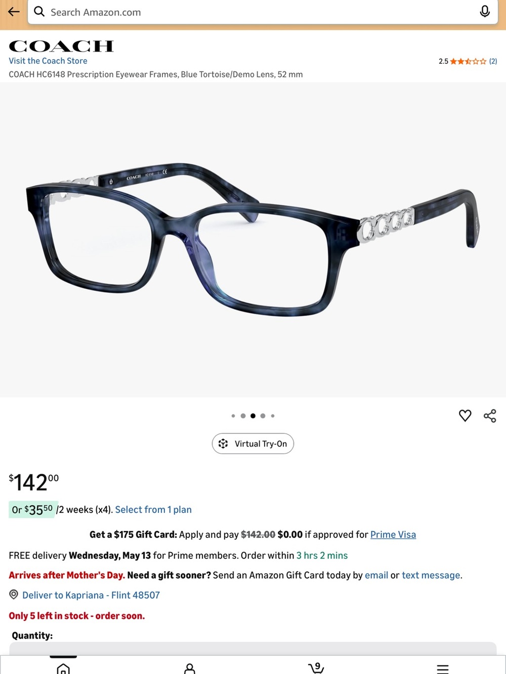 Coach frames , no lenses NWOT - Picture 4 of 4